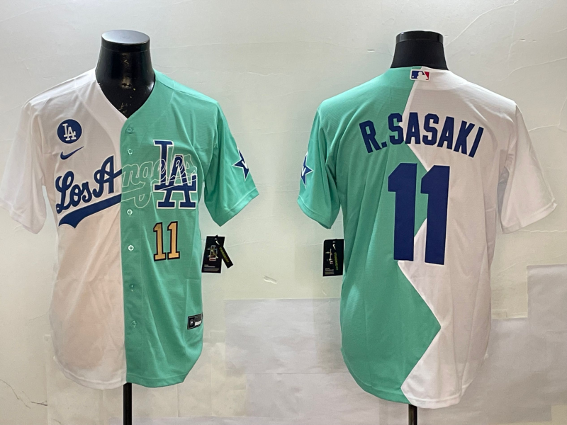Men Los Angeles Dodgers #11 R Sasaki white 2025 MLB nike jersey style 22->los angeles dodgers->MLB Jersey